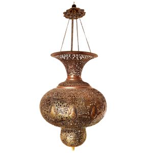 لوستر قلم زنی مشبک برنجی