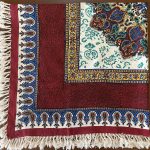 سفره قلمکار سنتی 100*100 سانتی متر مدل صادراتی کد 017