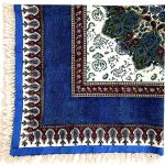 سفره قلمکار 100*100 سانتی متر مدل  آبی خیال کد 030