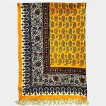 سفره قلمکار 150*100 سانتی متر مدل شاهکار طلایی کد 031