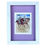 قاب نقاشی آبرنگ تاخت در زمان